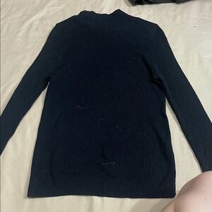 Black Ribbed Women's Sweater